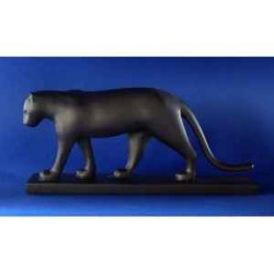 Décoration Statue résine Statuette Panthère noire Pompon POM08