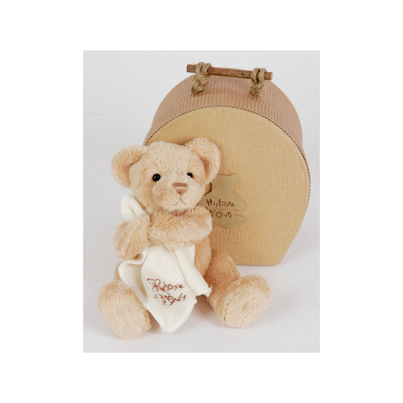 Animaux-Bois-Animaux-Bronzes propose Coffret peluche ours et doudou -ho1401