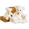 Peluche Ours tradition blanc moyen modèle -ho1307