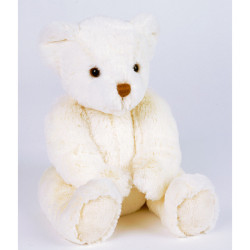 Animaux-Bois-Animaux-Bronzes propose Peluche Ours douceur blanc -ho1299