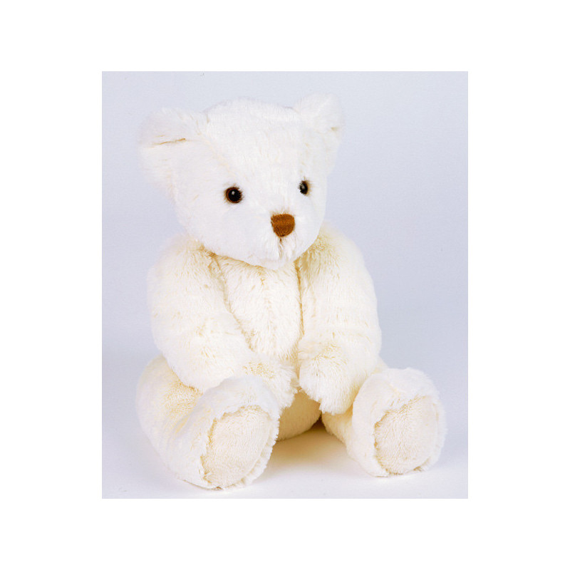 Animaux-Bois-Animaux-Bronzes propose Peluche Ours douceur blanc -ho1299