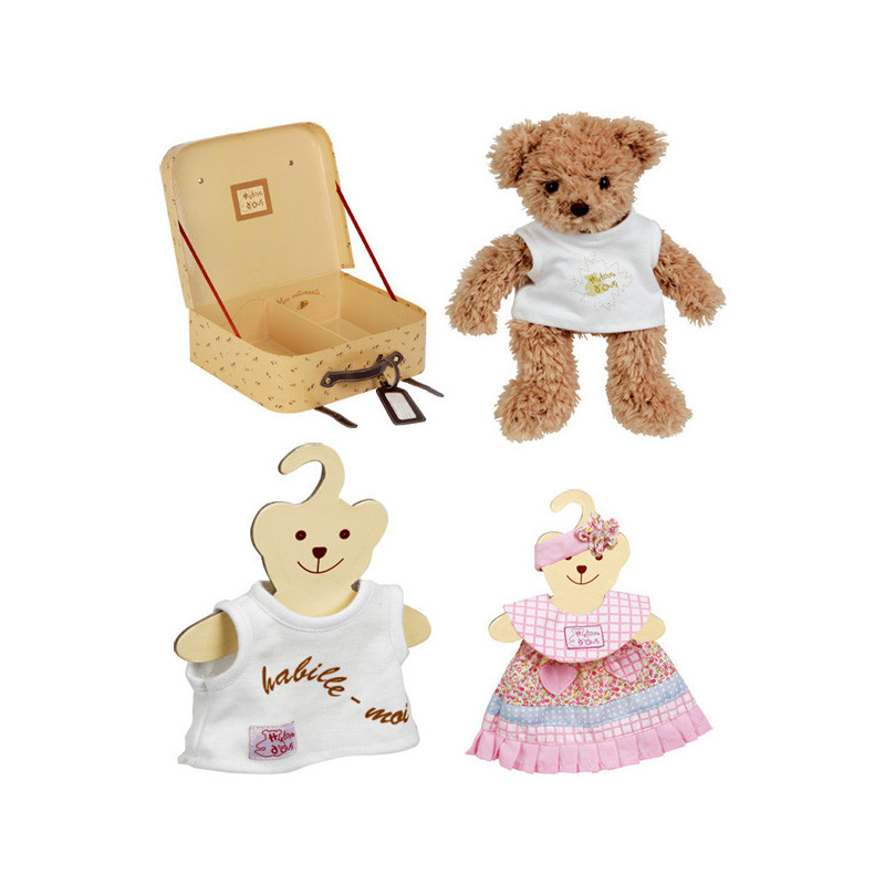 Peluche Ours avec valisette et habit - ho1152