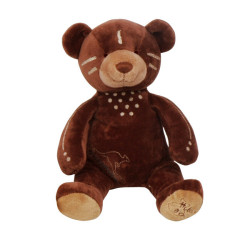 Animaux-Bois-Animaux-Bronzes propose Peluche Ours tatoué Amérindien - ho1166am (2)