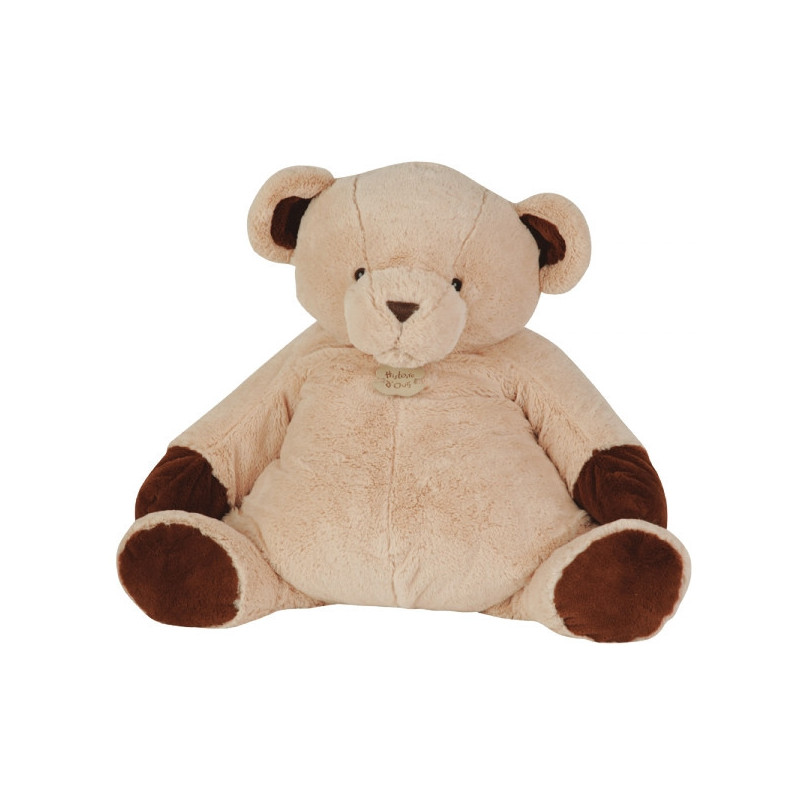 Animaux-Bois-Animaux-Bronzes propose Peluche ours chocolat au lait 55 cm histoire d'ours 2091