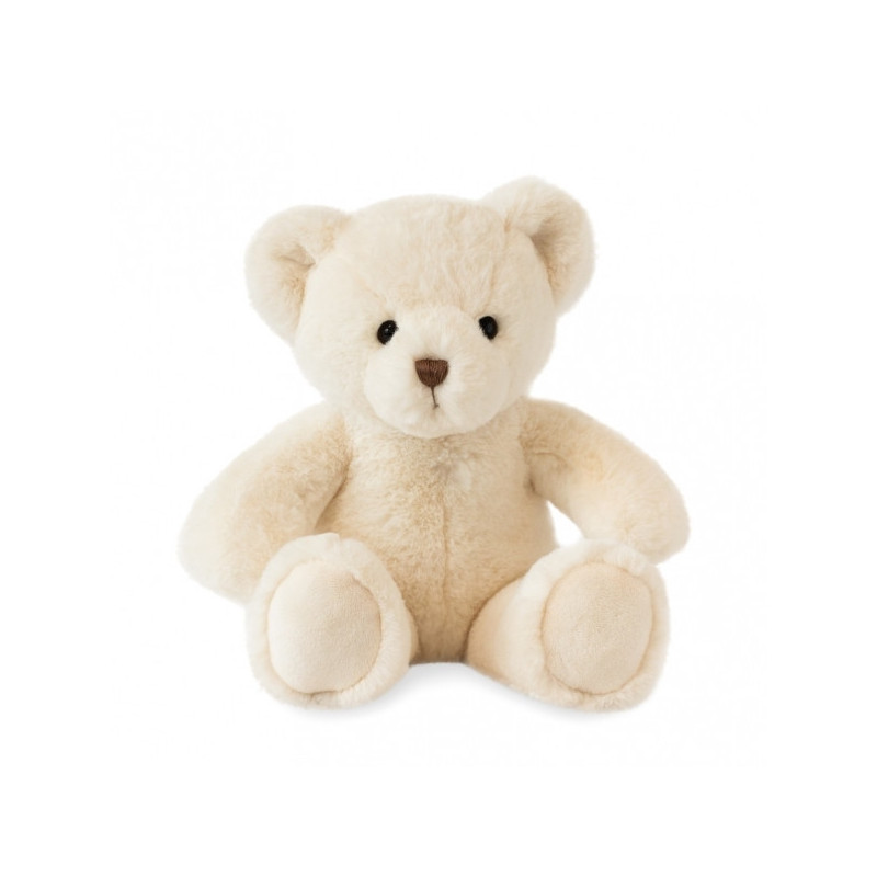 Animaux-Bois-Animaux-Bronzes propose Peluche Ours titours - blanc 34 cm histoire d'ours -2882