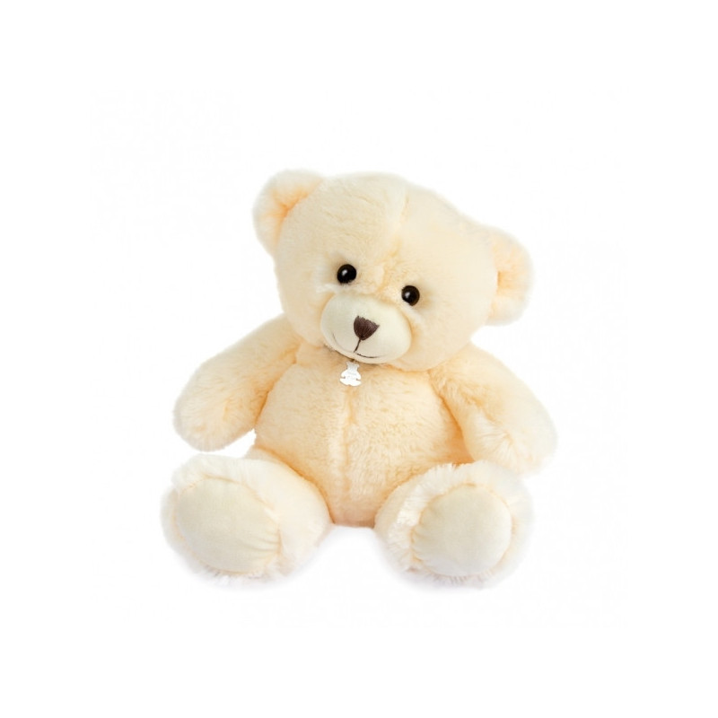 Animaux-Bois-Animaux-Bronzes propose Peluche Ours bellydou - crème 40 cm histoire d'ours -2889