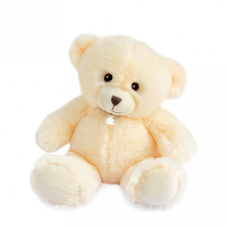 Animaux-Bois-Animaux-Bronzes propose Peluche Ours bellydou - crème 40 cm histoire d'ours -2889