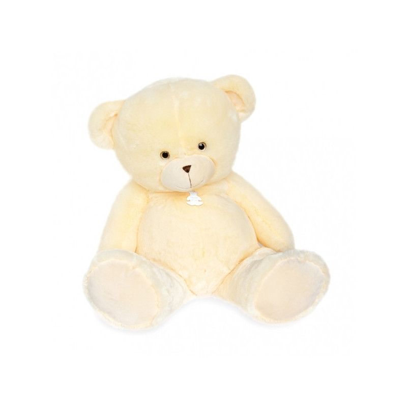 Animaux-Bois-Animaux-Bronzes propose Peluche Ours bellydou - crème 90 cm histoire d'ours -2895