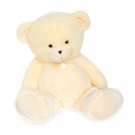 Animaux-Bois-Animaux-Bronzes propose Peluche Ours bellydou - crème 90 cm histoire d'ours -2895