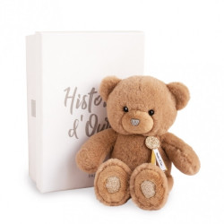 Animaux-Bois-Animaux-Bronzes propose Peluche Ours charms - marron clair 24 cm histoire d'ours -2809