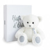 Animaux-Bois-Animaux-Bronzes propose Peluche Ours charms - blanc 40 cm histoire d'ours -2810