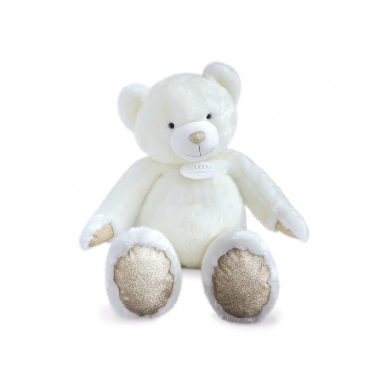 Animaux-Bois-Animaux-Bronzes propose Peluche Ours collection 120 cm - blanc histoire d'ours -DC3416