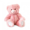Animaux-Bois-Animaux-Bronzes propose Peluche Ours collection 40 cm - rose sorbet histoire d'ours -DC3451