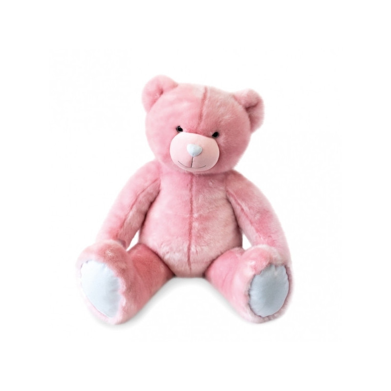 Animaux-Bois-Animaux-Bronzes propose Peluche Ours collection 120 cm - rose sorbet histoire d'ours -DC3462