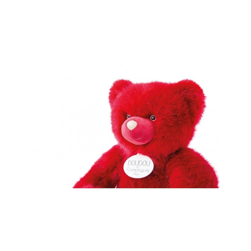 Animaux-Bois-Animaux-Bronzes propose Peluche Ours collection 40 cm - rubis histoire d'ours -DC3454