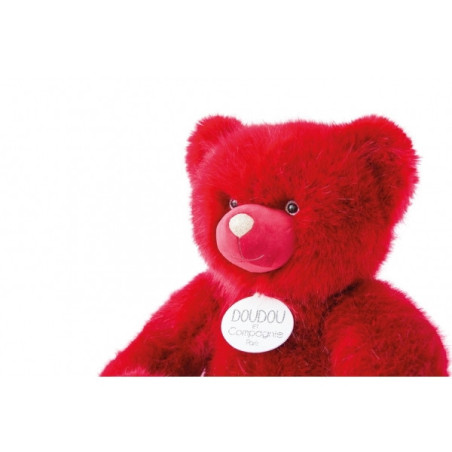 Animaux-Bois-Animaux-Bronzes propose Peluche Ours collection 40 cm - rubis histoire d'ours -DC3454