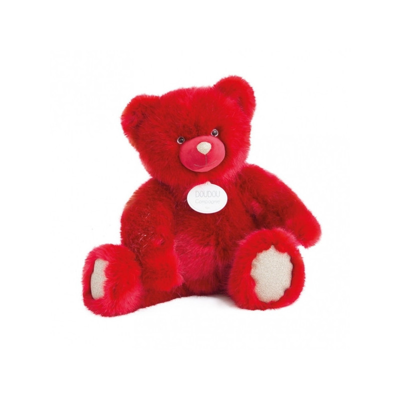 Animaux-Bois-Animaux-Bronzes propose Peluche Ours collection 60 cm - rubis histoire d'ours -DC3411
