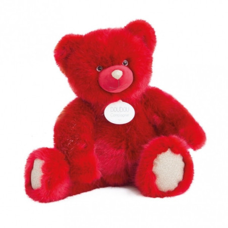 Animaux-Bois-Animaux-Bronzes propose Peluche Ours collection 60 cm - rubis histoire d'ours -DC3411