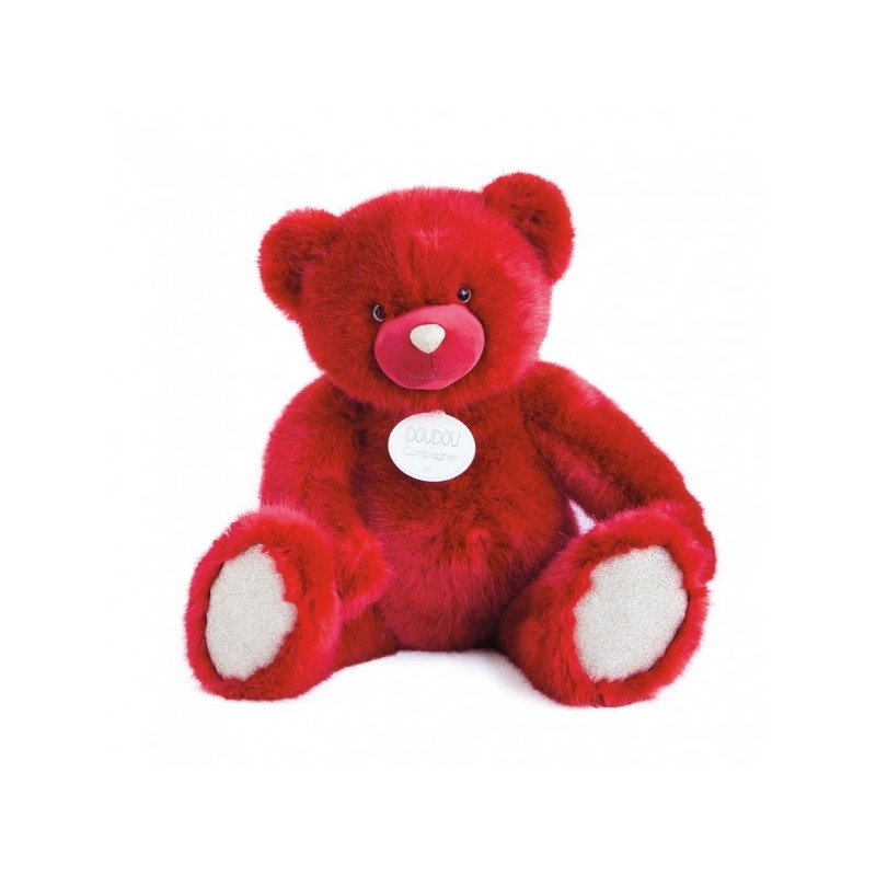 Animaux-Bois-Animaux-Bronzes propose Peluche Ours collection 80 cm - rubis histoire d'ours -DC3414