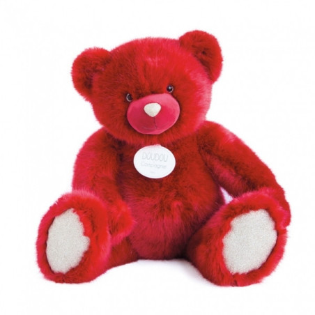 Animaux-Bois-Animaux-Bronzes propose Peluche Ours collection 80 cm - rubis histoire d'ours -DC3414