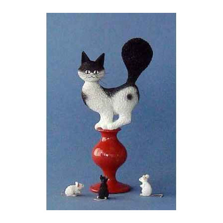 Figurine Chat Dubout Plan de Fuite  -DUB51