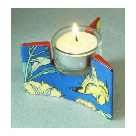 Photophore hokusai canary & peony Parastone -TT05HOK
