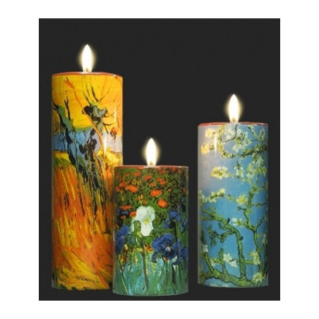 Bougie set 3 van gogh willows/blossoms/ irises Parastone -TS01GO