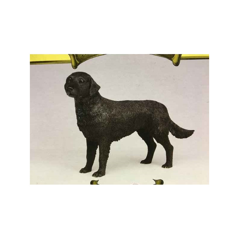 Animaux-Bois-Animaux-Bronzes propose Chien Retriever noir figurine animaux LP8275