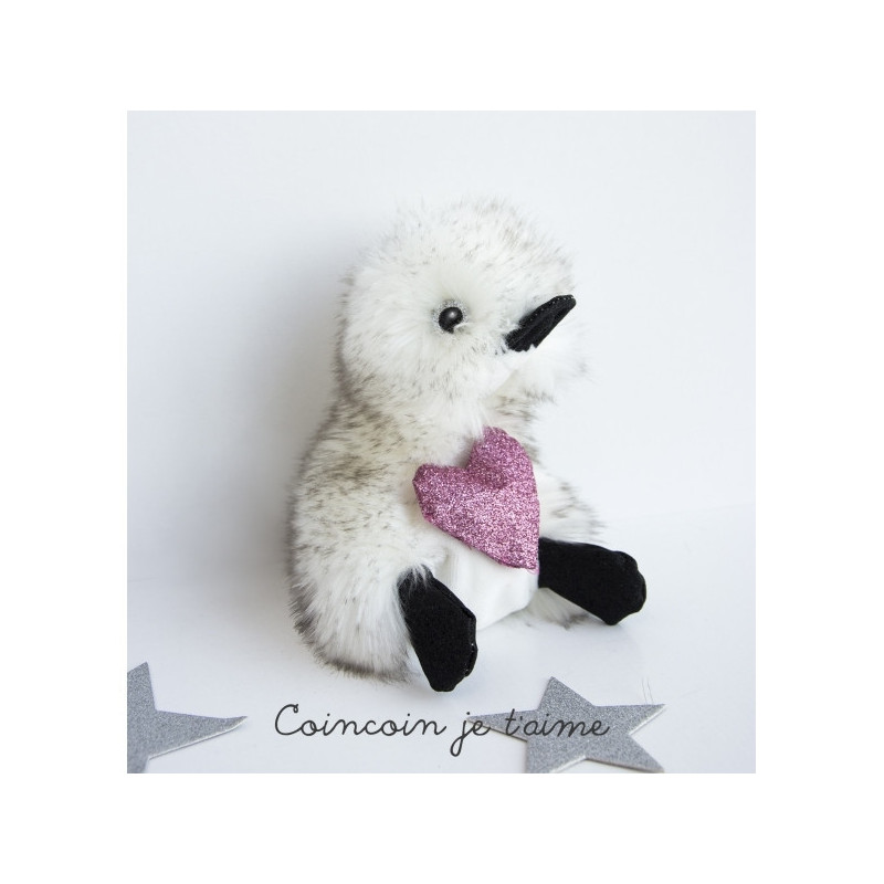 Animaux de la ferme Peluche coin coin je t'aime - 18 cm -CC7011