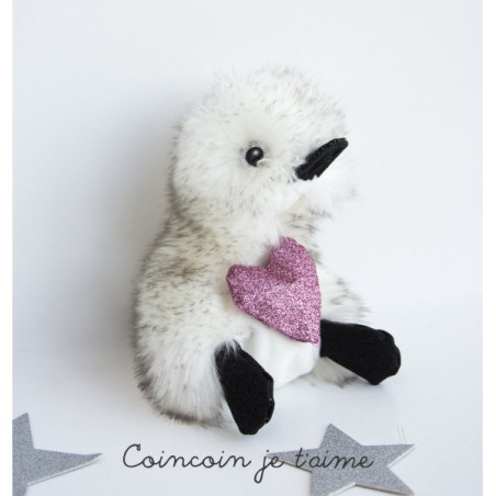 Animaux de la ferme Peluche coin coin je t'aime - 18 cm -CC7011