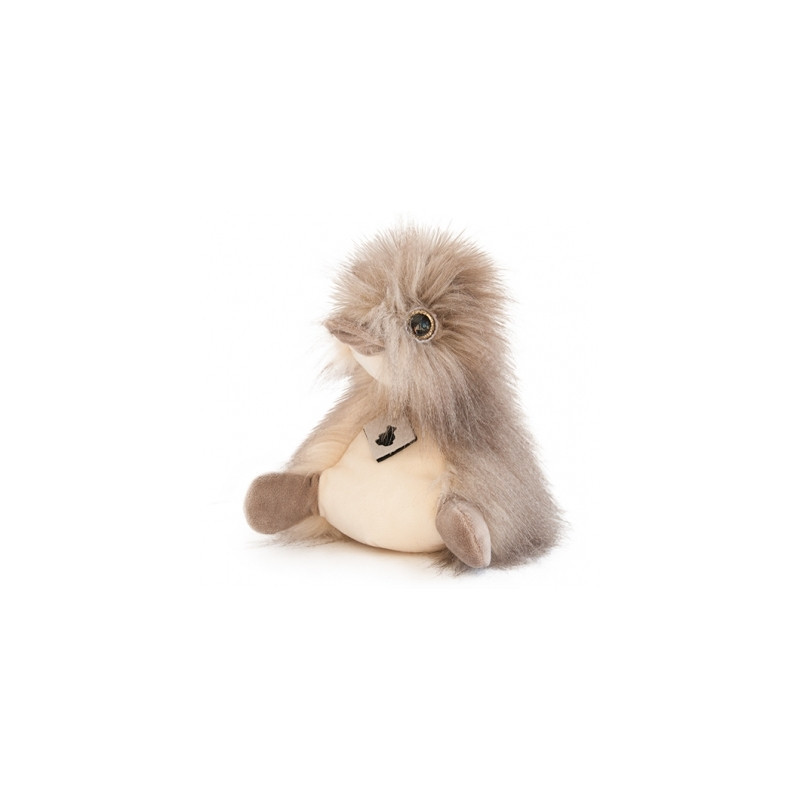 Peluche coin coin panache taupe - 22 cm -HO2692