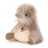 Peluche coin coin panache taupe - 22 cm -HO2692