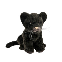 Félin Jaguar bébé assis 18cmh peluche animalière -7289