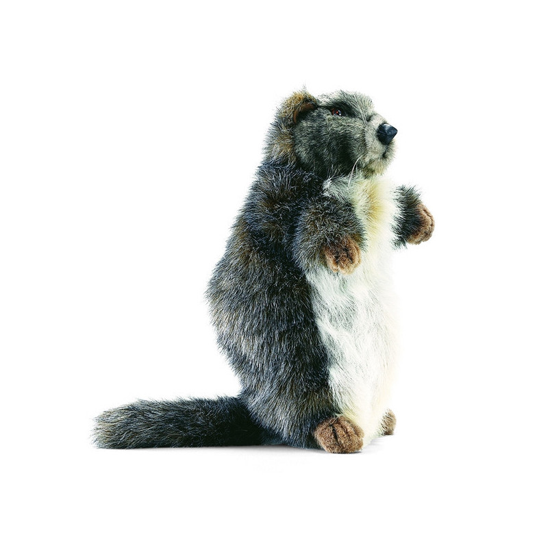 Animaux de la forêt Marmotte marionnette 35 cm peluche animalière -3931