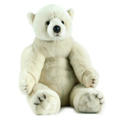 Animaux-Bois-Animaux-Bronzes propose Ours polaire assis 70 cm peluche animalière -1831