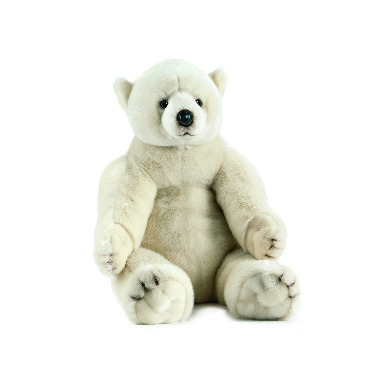 Animaux-Bois-Animaux-Bronzes propose Ours polaire assis 70 cm peluche animalière -1831