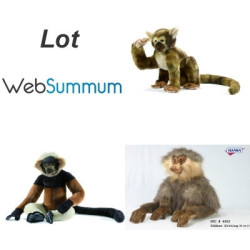 Animaux sauvage Lot 3 Peluches singe peluche animalière -LWS-141