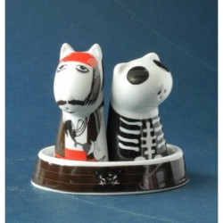 Animaux-Bois-Animaux-Bronzes.com propose Sel et poivre chien et Chat pirates de top choice -PTC107