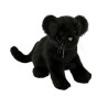 Félin Panthère noire bébé assis 18cmh/18cml peluche animalière -7487