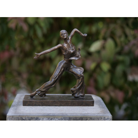 Décoration Statuette bronze personnage Statuette ballerine bronze -AN2397BRW-P22