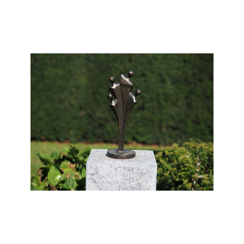 Décoration Statuette bronze personnage Statuette famille moderne de 4 h 33cm bronze -AN2756BR-BI