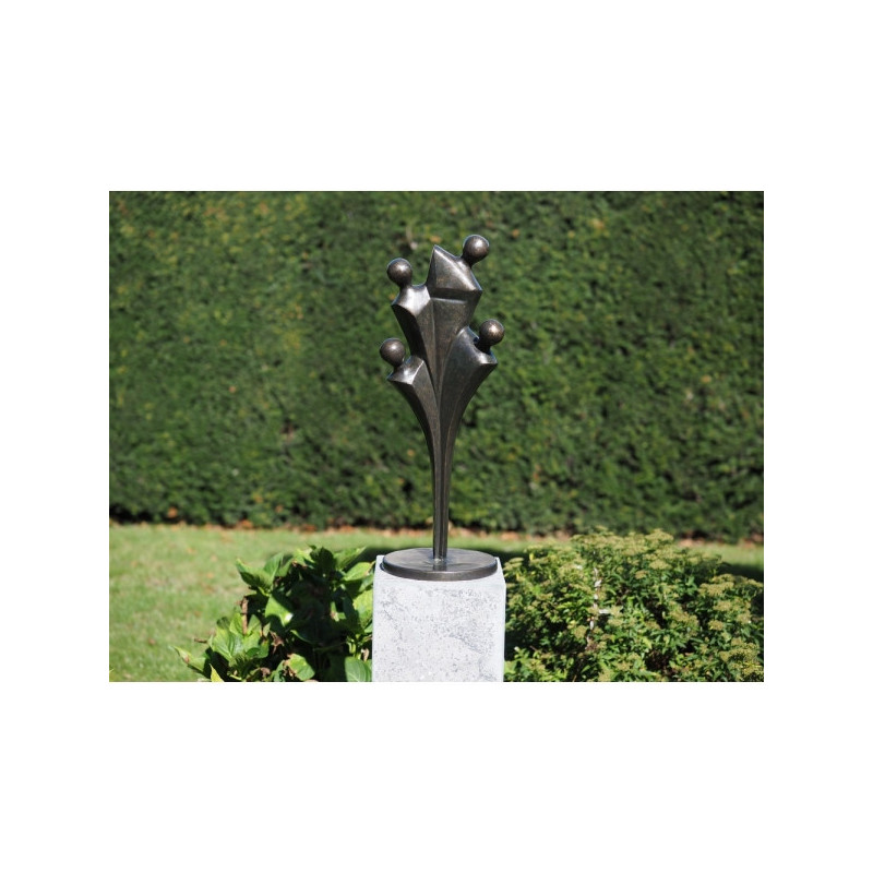 Décoration Statuette bronze personnage Statuette famille moderne de 4 h 65cm bronze -AN2755BR-BI