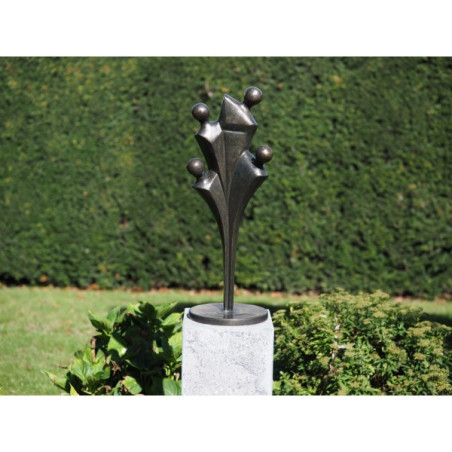 Décoration Statuette bronze personnage Statuette famille moderne de 4 h 65cm bronze -AN2755BR-BI
