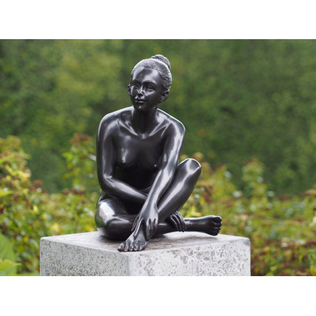 Décoration Statuette bronze personnage Statuette nu assis bronze -BS1401B