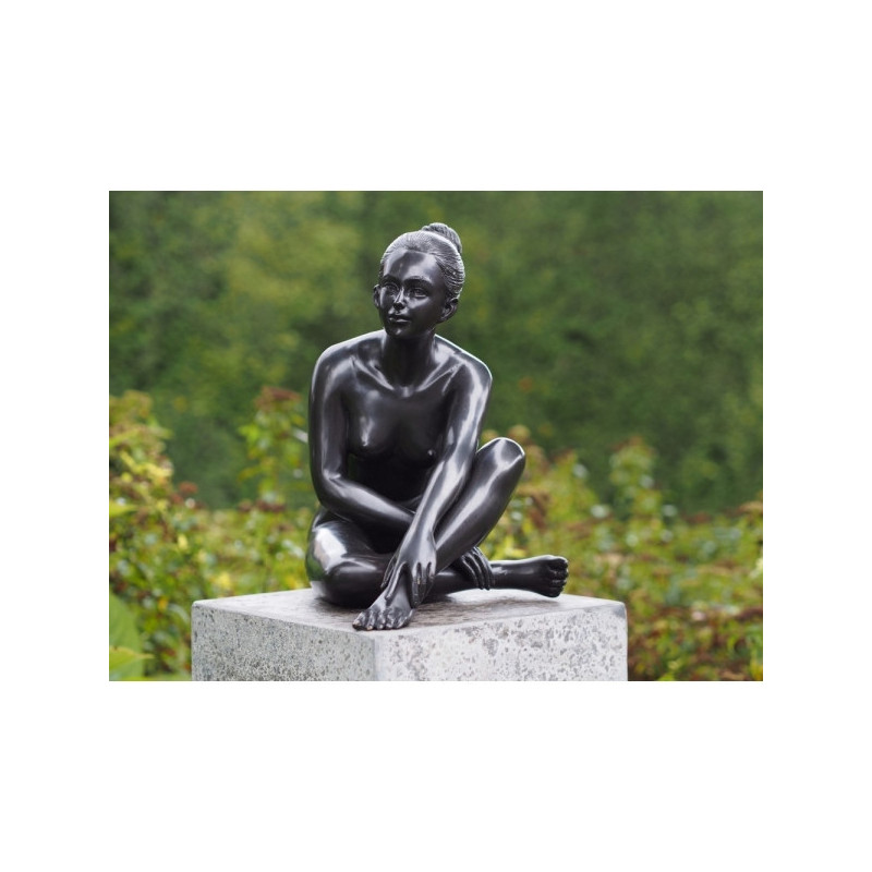 Décoration Statuette bronze personnage Statuette nu assis bronze -BS1401B
