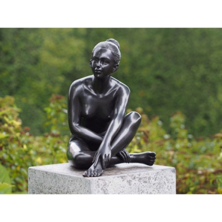 Décoration Statuette bronze personnage Statuette nu assis bronze -BS1401B
