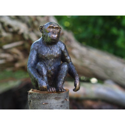 Décors Animaux en Bronze Statuette chimpanzé bronze -AN1331BR-B