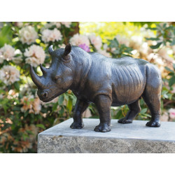 Décors Animaux en Bronze Statuette rhinocéros bronze -AN1352BR-B