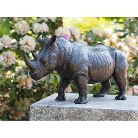 Décors Animaux en Bronze Statuette rhinocéros bronze -AN1352BR-B