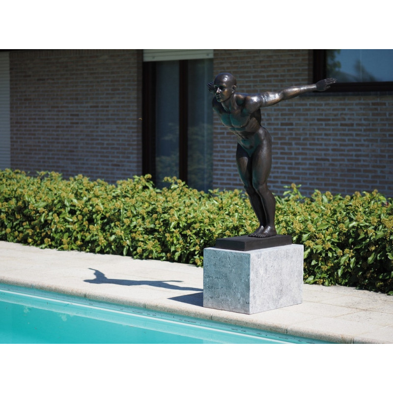 Décors Animaux en Bronze Statue bronze plongeur 'david -B1367